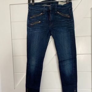RAG & BONE Mid-Rise Skinny Leg Jeans Zip Pocket